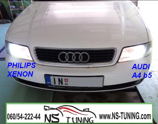 audi a4 b5 xenon  h7 sijalica philips ugradnja novi sad